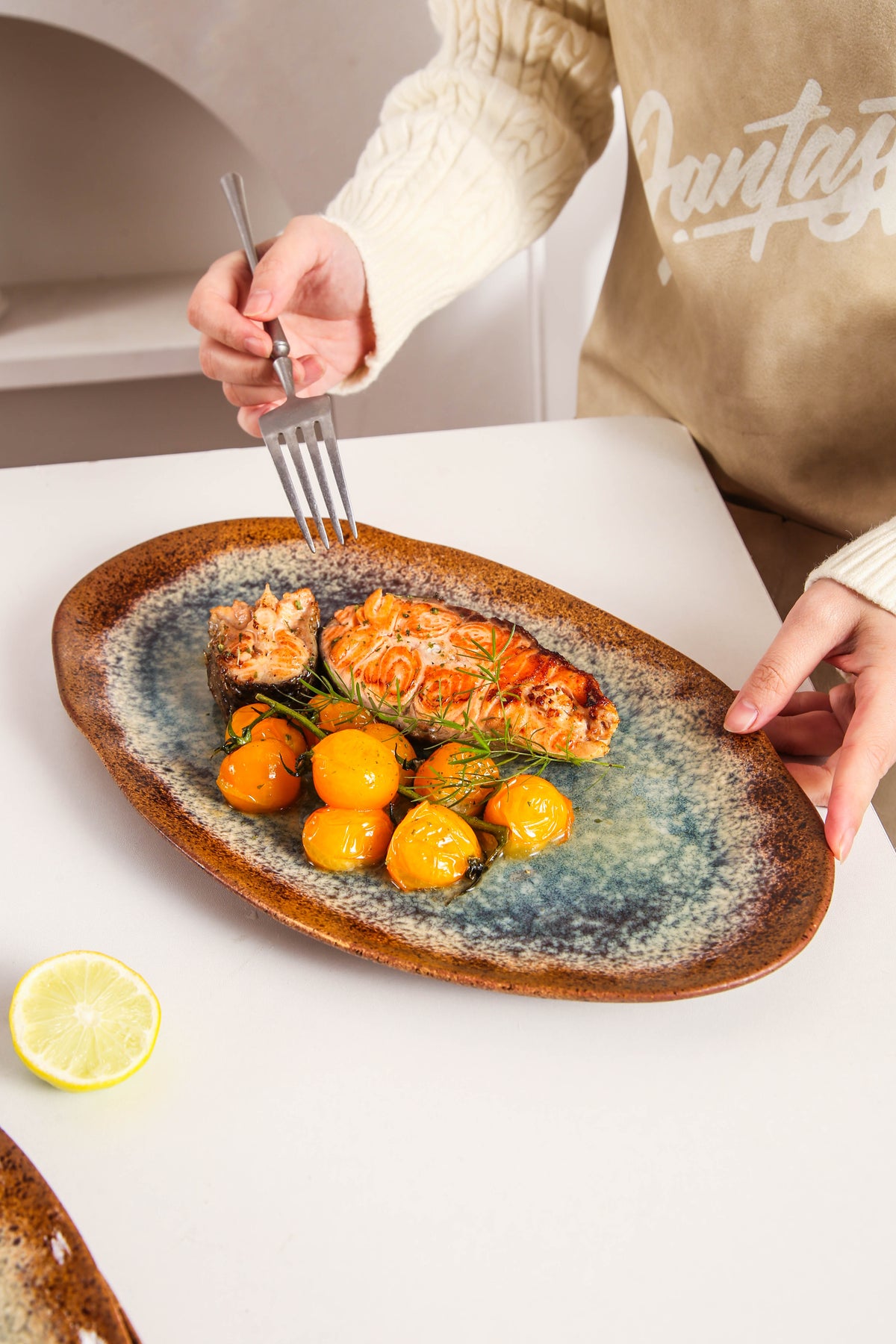 Espresso Stone Organic Serving Platter Set