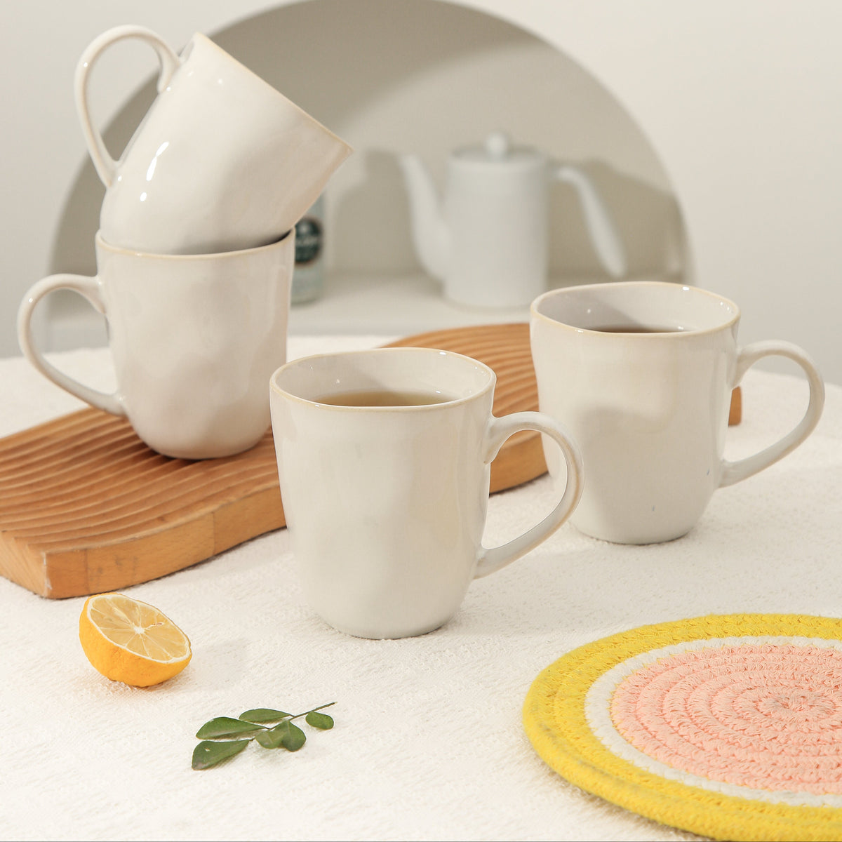 Pearl White Organic Mug Set