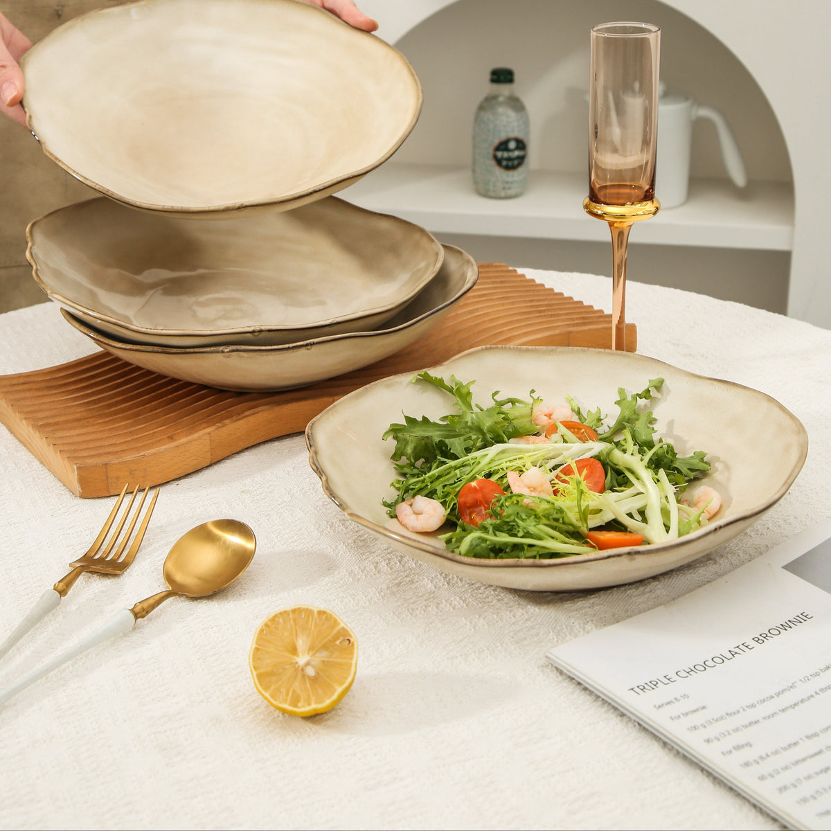 Crema Deep Organic Plate Set
