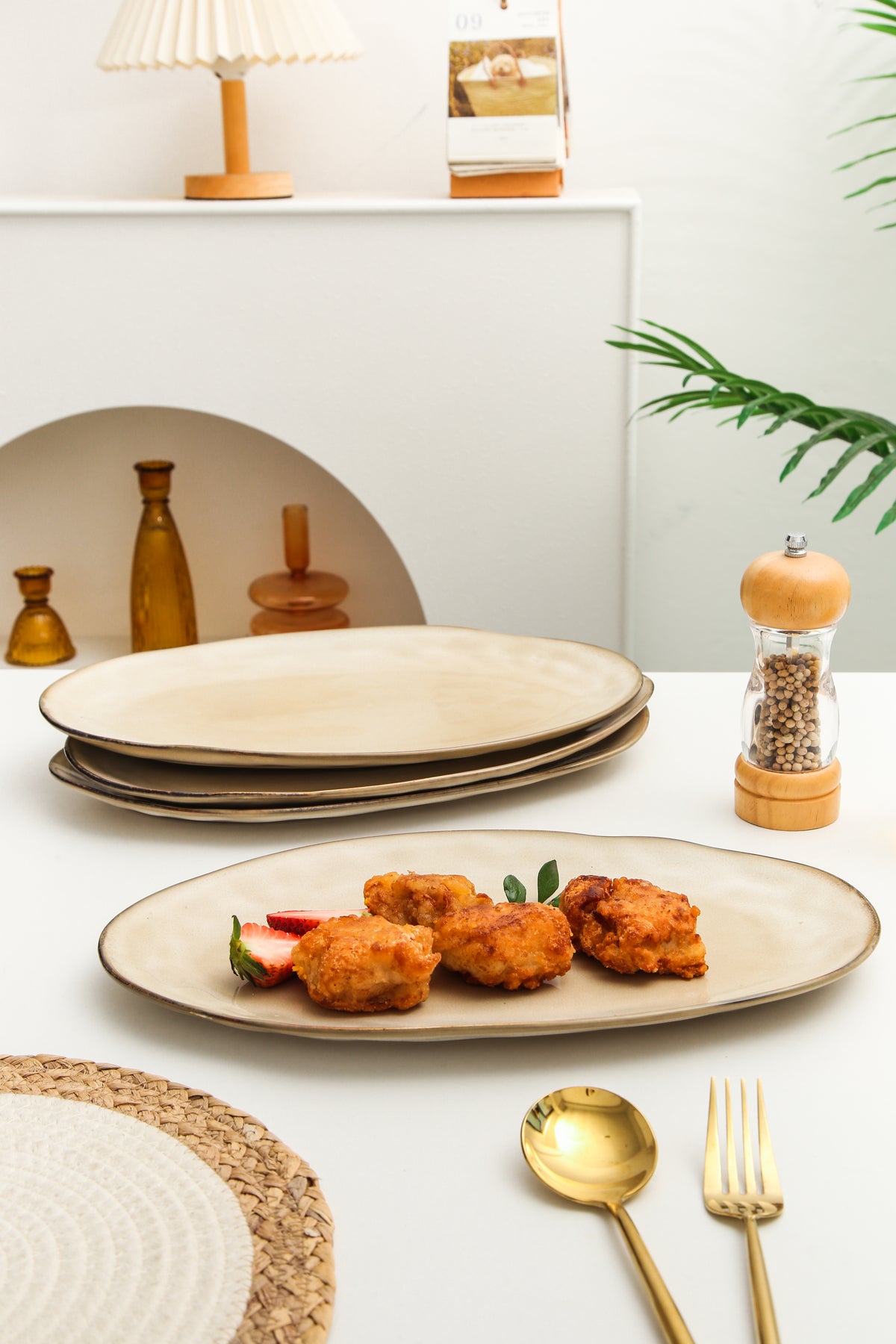 Crema Organic Serving Platter Set