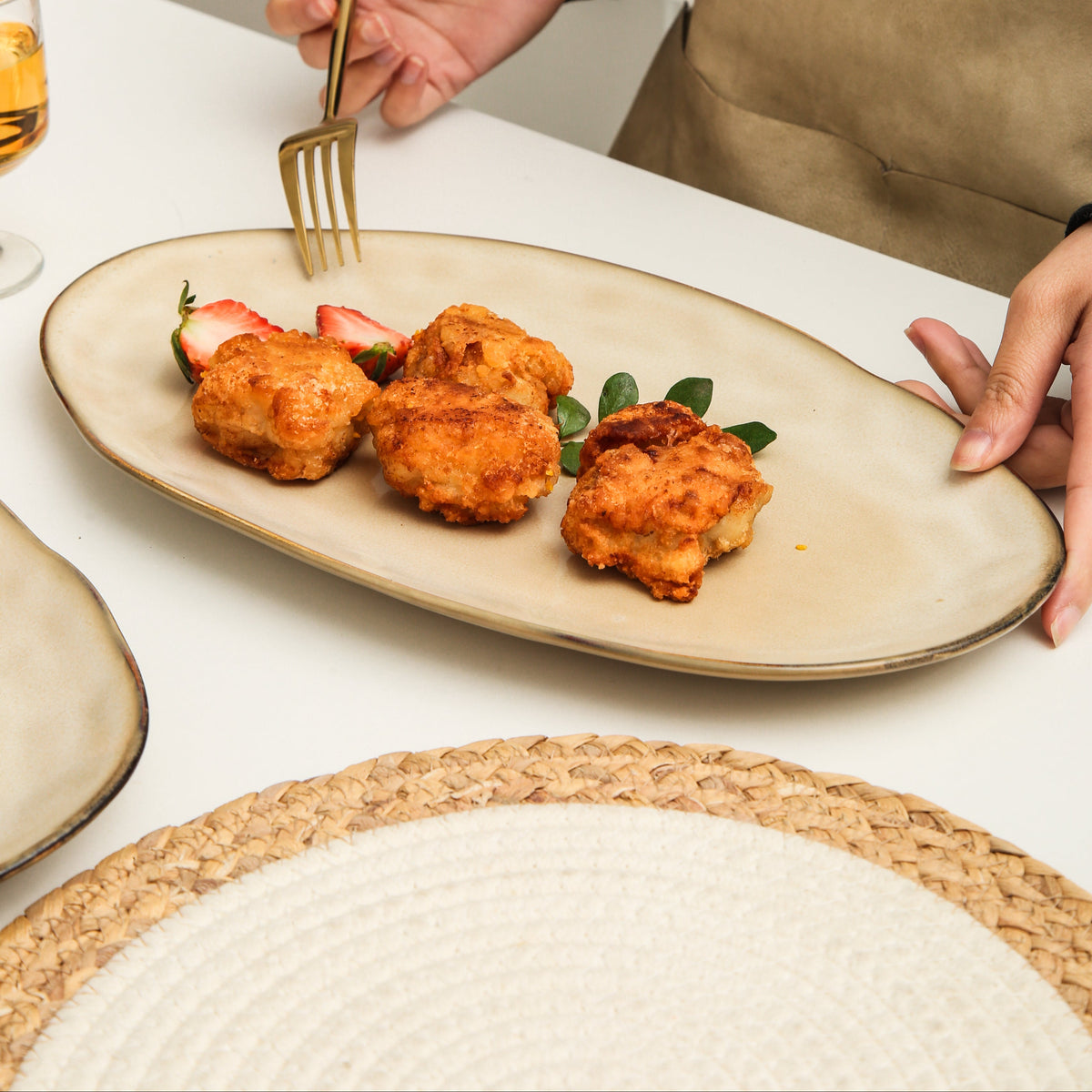 Crema Organic Serving Platter Set