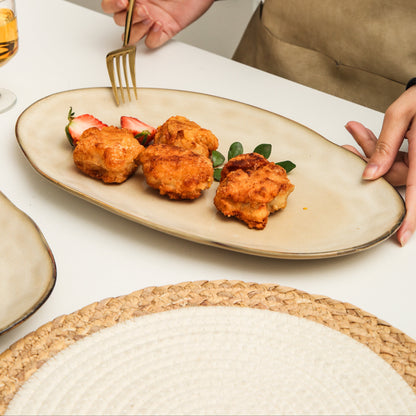 Crema Organic Serving Platter Set