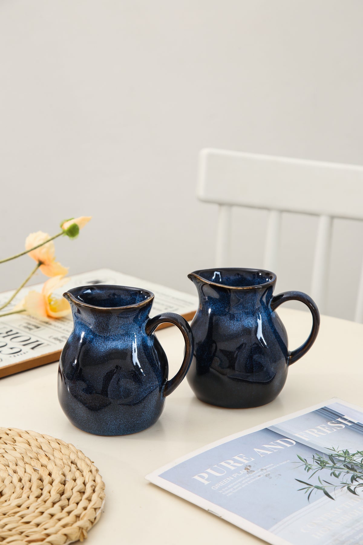 Ocean Blue Organic Creamer Pitchers