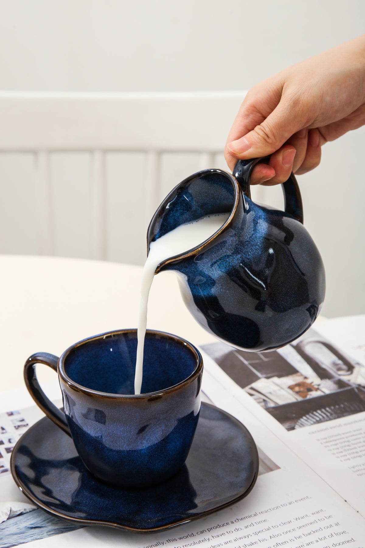 Ocean Blue Organic Creamer Pitchers