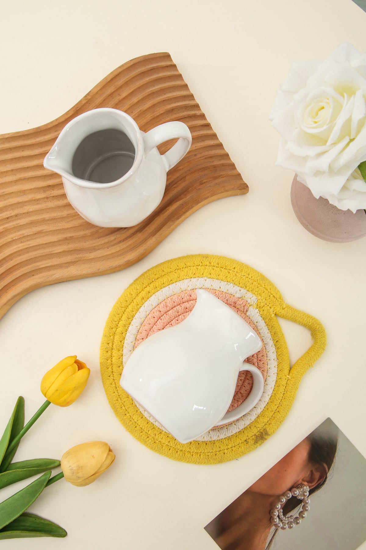 Pearl White Organic Creamer Pitcher Set