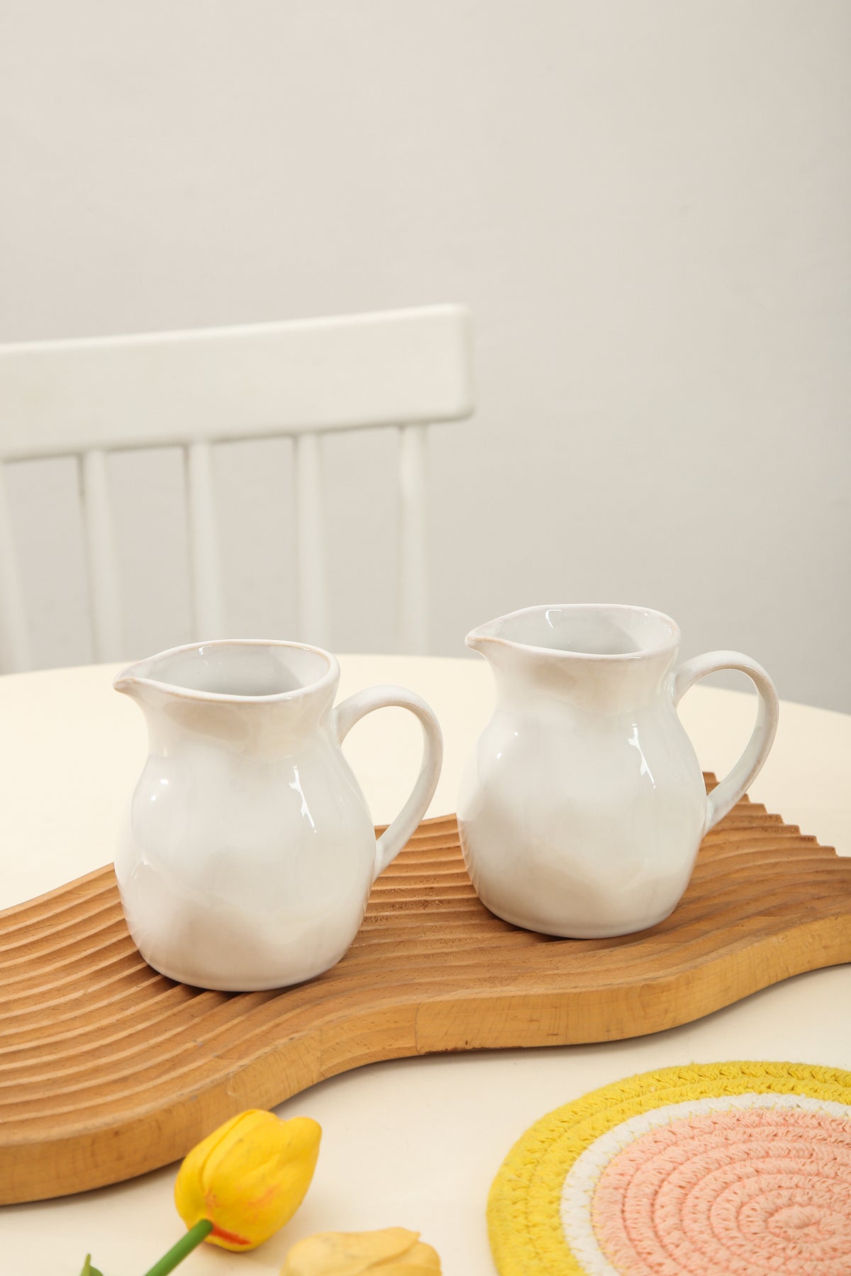 Pearl White Organic Creamer Pitcher Set