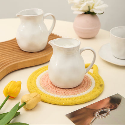 Pearl White Organic Creamer Pitcher Set