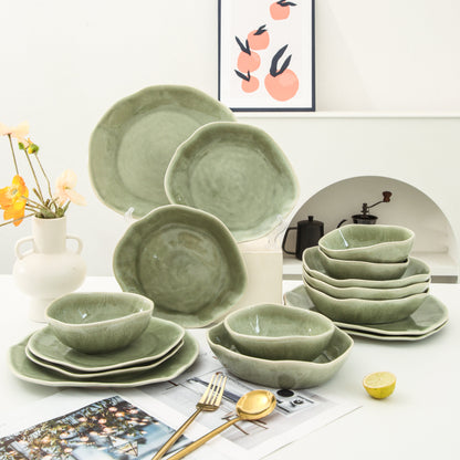 Royal Olive 16-Piece Organic Dinnerware Set