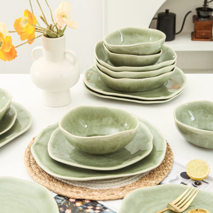 Royal Olive 16-Piece Organic Dinnerware Set