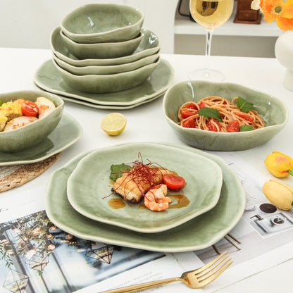 Royal Olive 16-Piece Organic Dinnerware Set