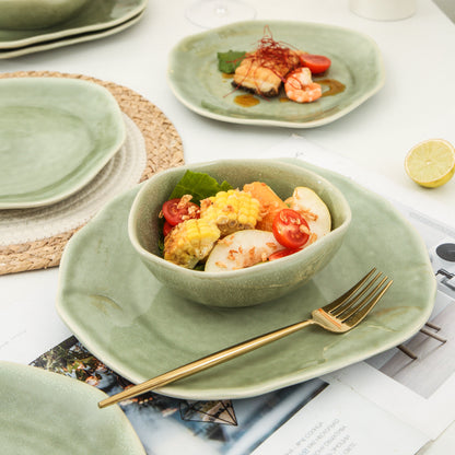 Royal Olive 16-Piece Organic Dinnerware Set