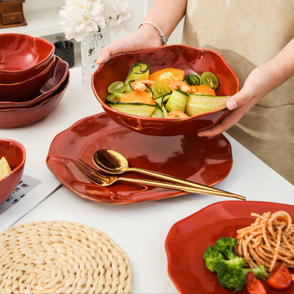 Garnet Rouge 16-Piece Organic Dinnerware Set