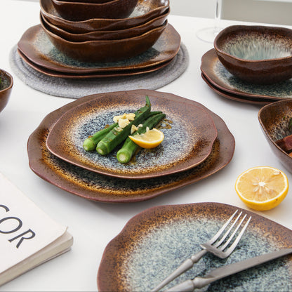 Espresso Stone 16-Piece Organic Dinnerware Set