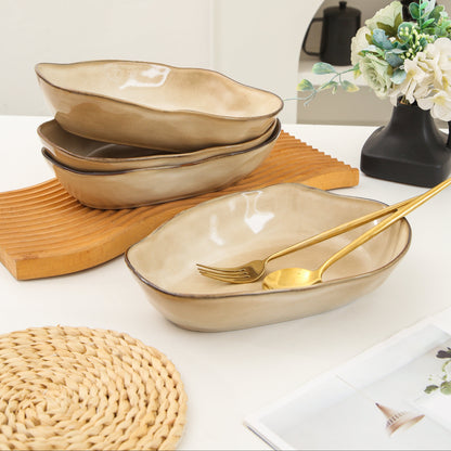 Crema Organic Oval Plate Set