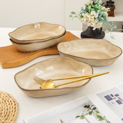 Crema Organic Oval Plate Set