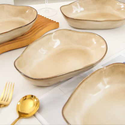 Crema Organic Oval Plate Set