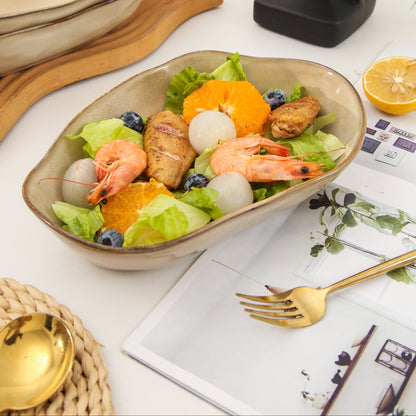 Crema Organic Oval Plate Set
