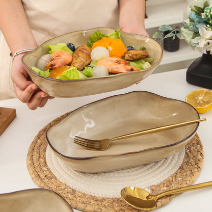 Crema Organic Oval Plate Set