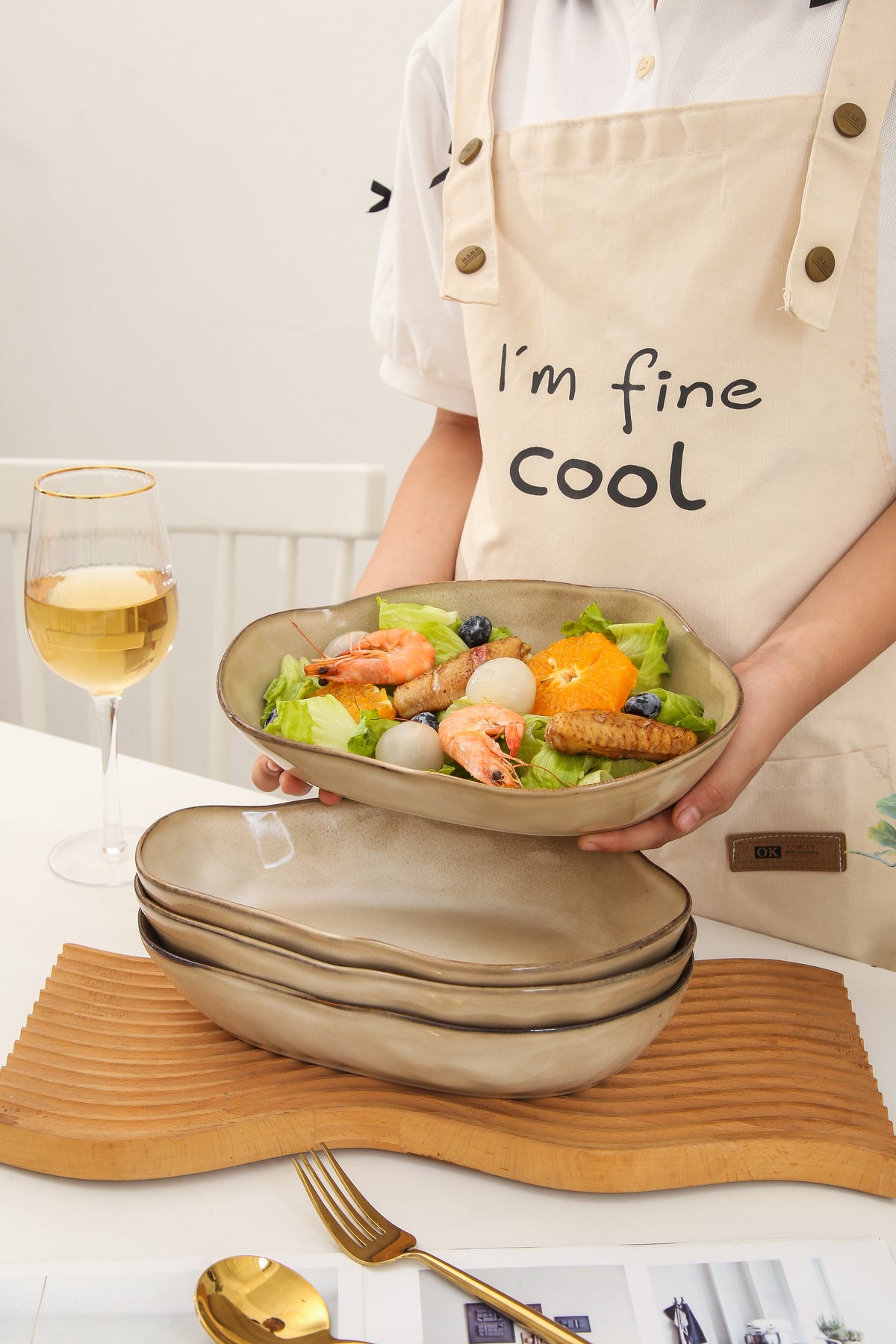 Crema Organic Oval Plate Set
