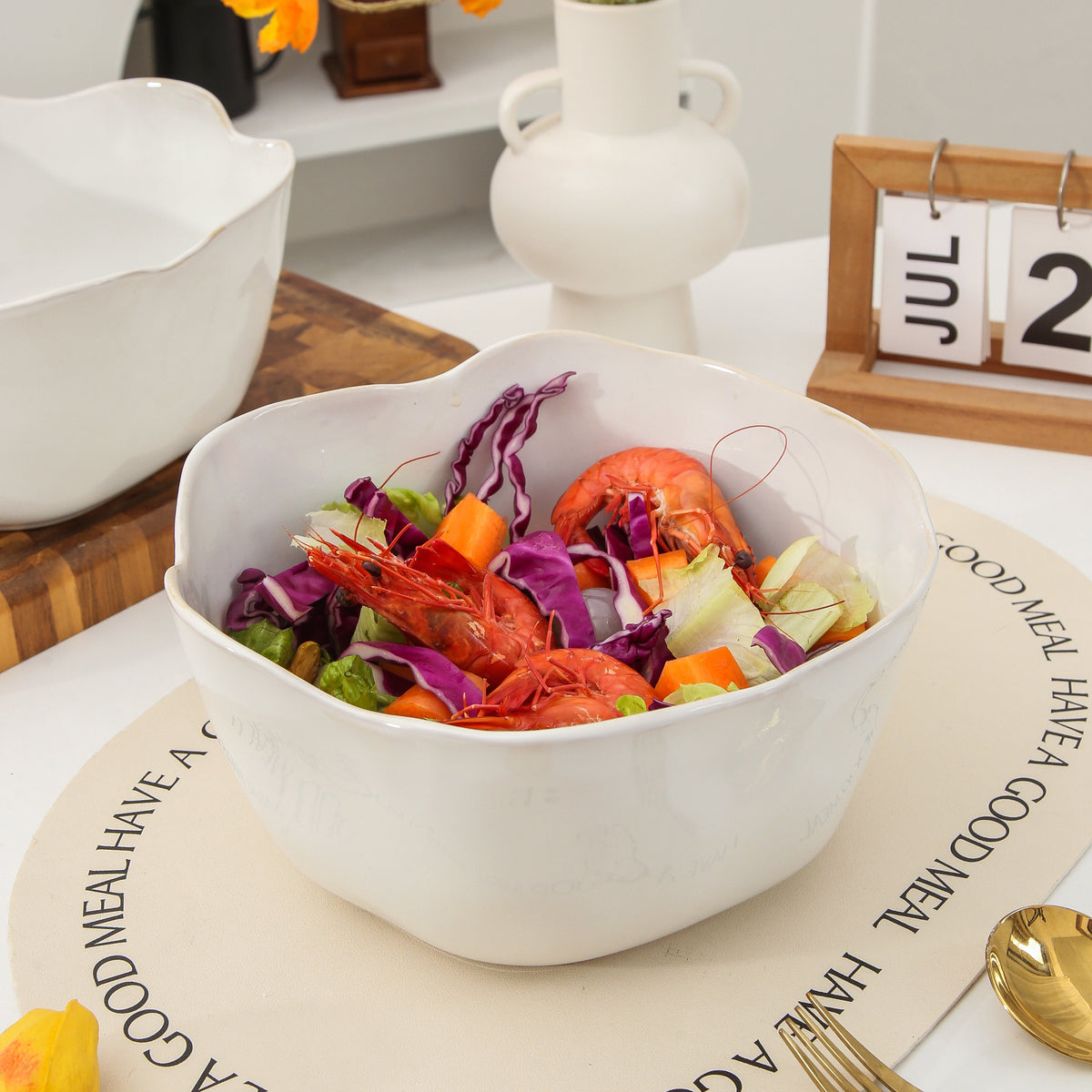 Pearl White Organic Deep Bowl Set
