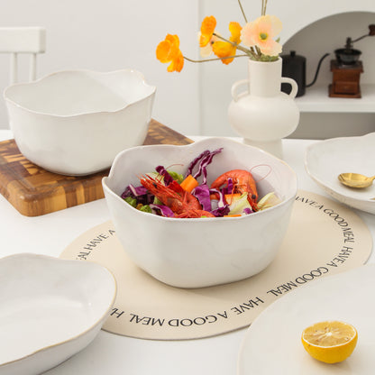 Pearl White Organic Deep Bowl Set