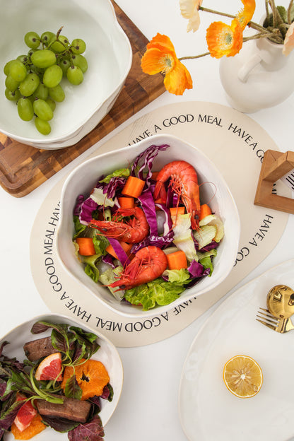 Pearl White Organic Deep Bowl Set