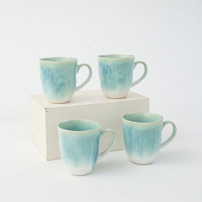 Aqua Blue Organic Mug Set