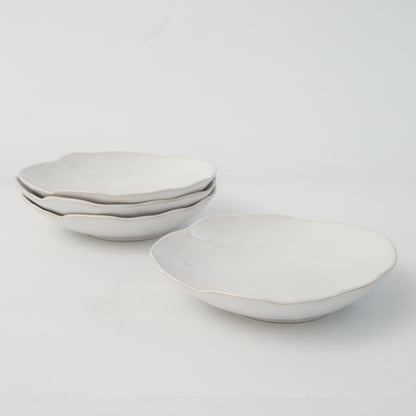 Pearl White Organic Deep Plate Set
