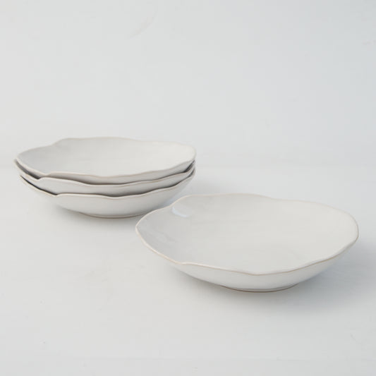 Pearl White Organic Deep Plate Set