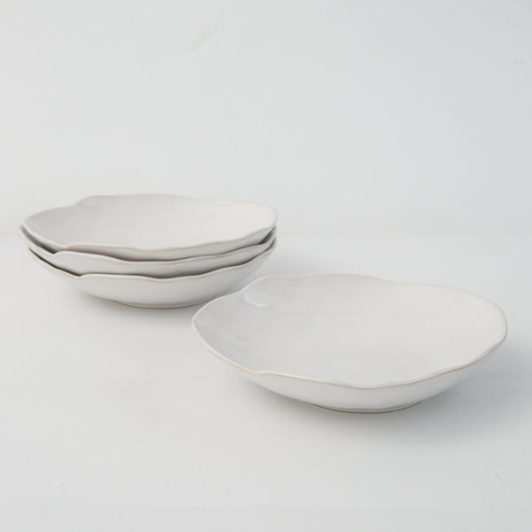 Pearl White Organic Deep Plate Set