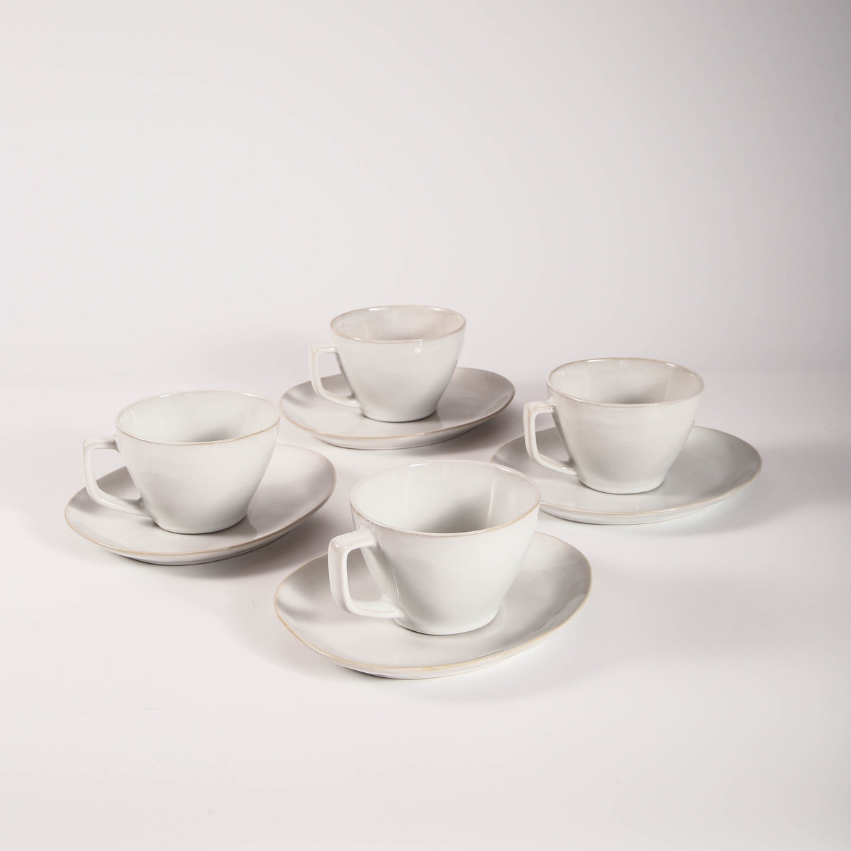 Pearl White Large Cup & Saucer Set