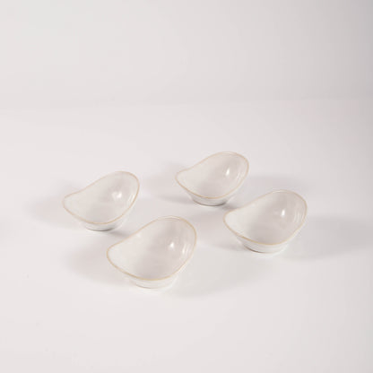 Pearl White Organic Pinch Bowl Set