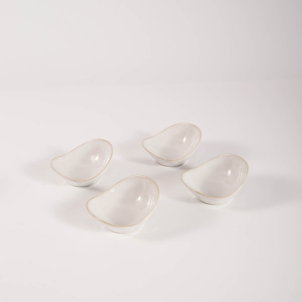 Pearl White Organic Pinch Bowl Set