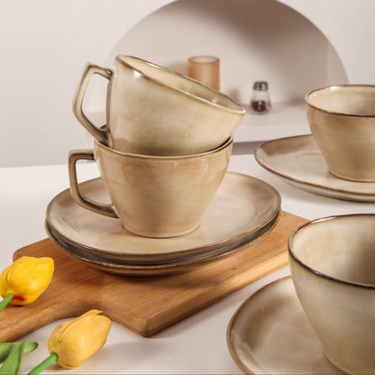 Crema Large Cup & Saucer Set