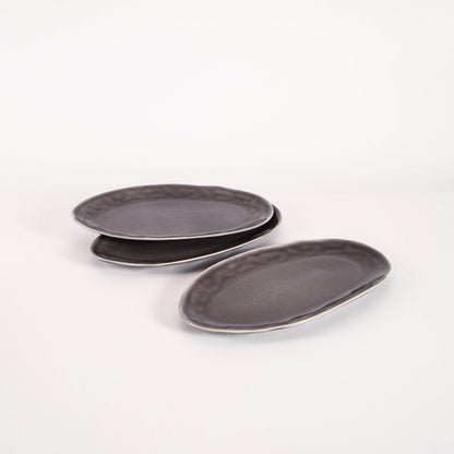 Royal Graphite Organic Serving Platter Set