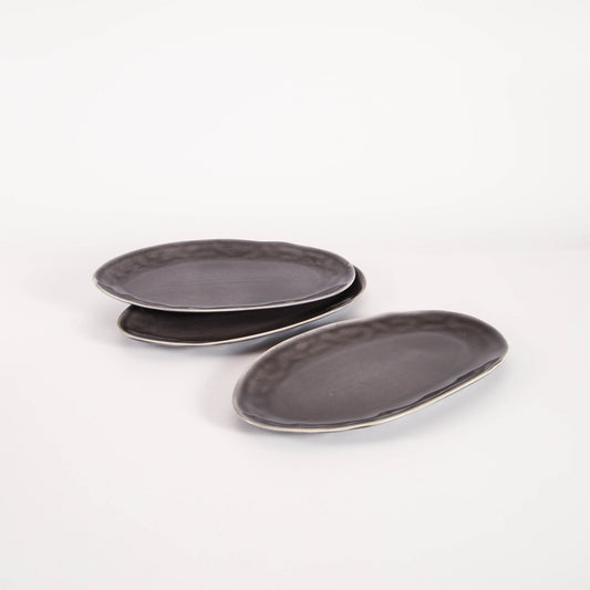 Royal Graphite Organic Serving Platter Set