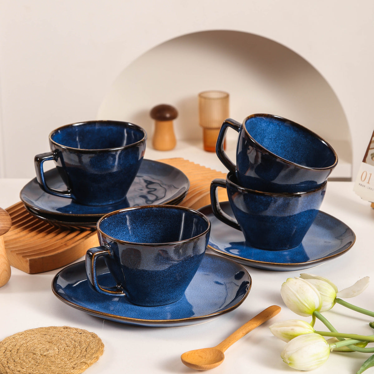 Ocean Blue Large Cup & Saucer Set