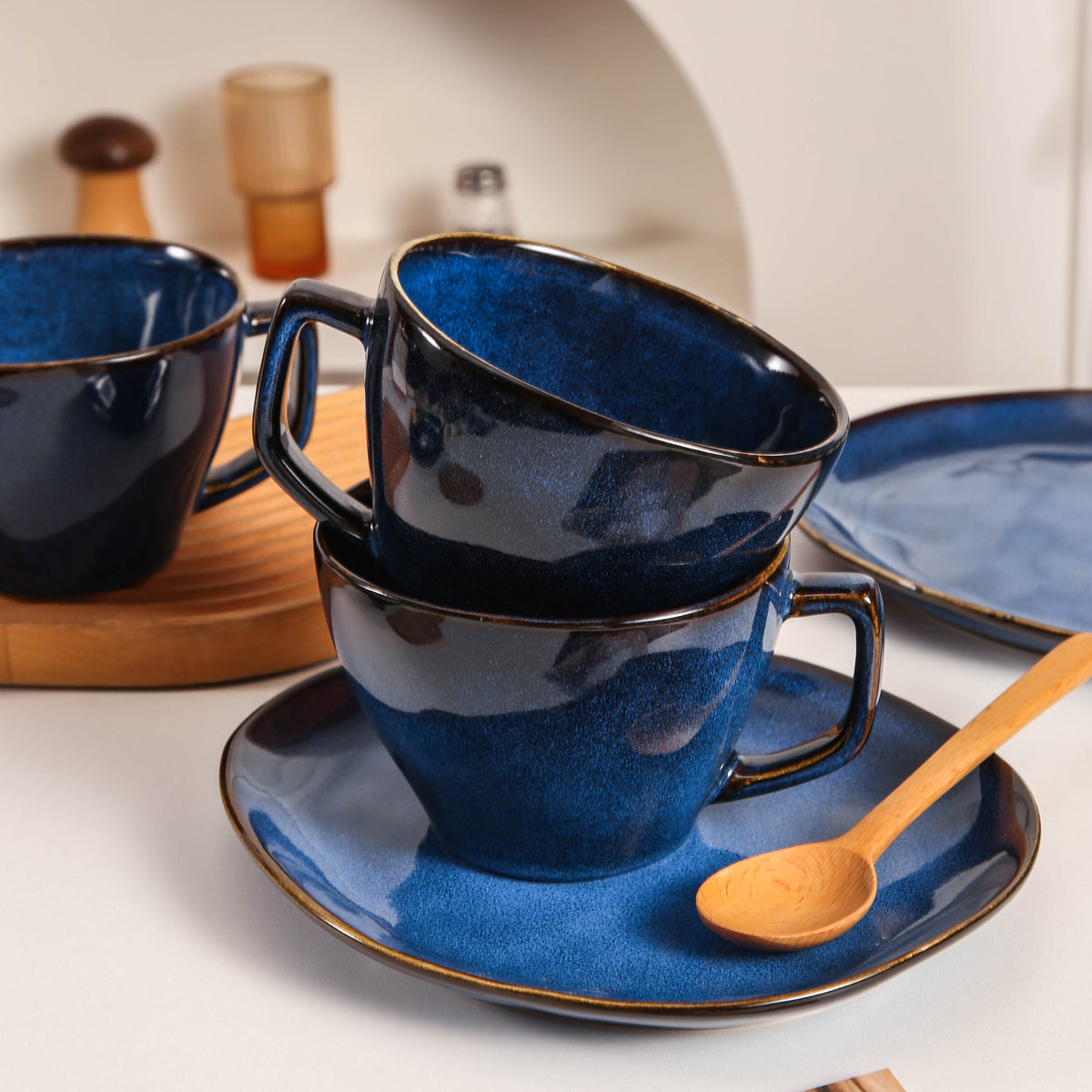 Ocean Blue Large Cup & Saucer Set