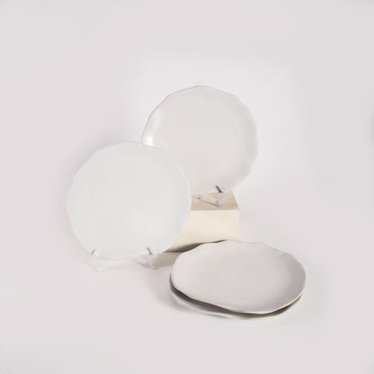 Pearl White Organic Grand Dinner Plate Set