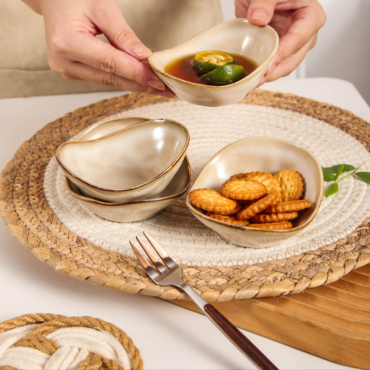 Crema Organic Pinch Bowl Set