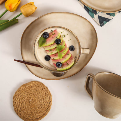 Crema Large Cup & Saucer Set
