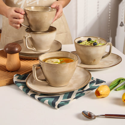 Crema Large Cup & Saucer Set