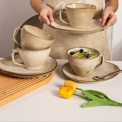 Crema Large Cup & Saucer Set