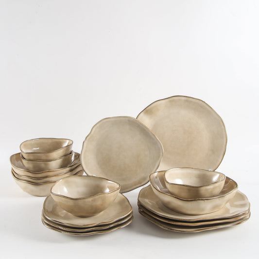 Crema 16-Piece Organic Dinnerware Set