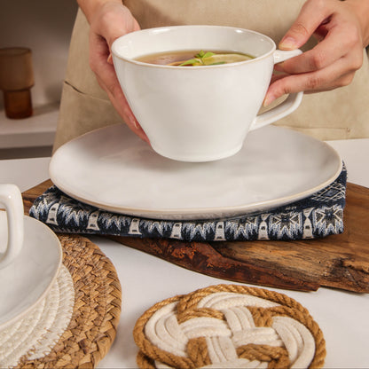 Pearl White Large Cup & Saucer Set