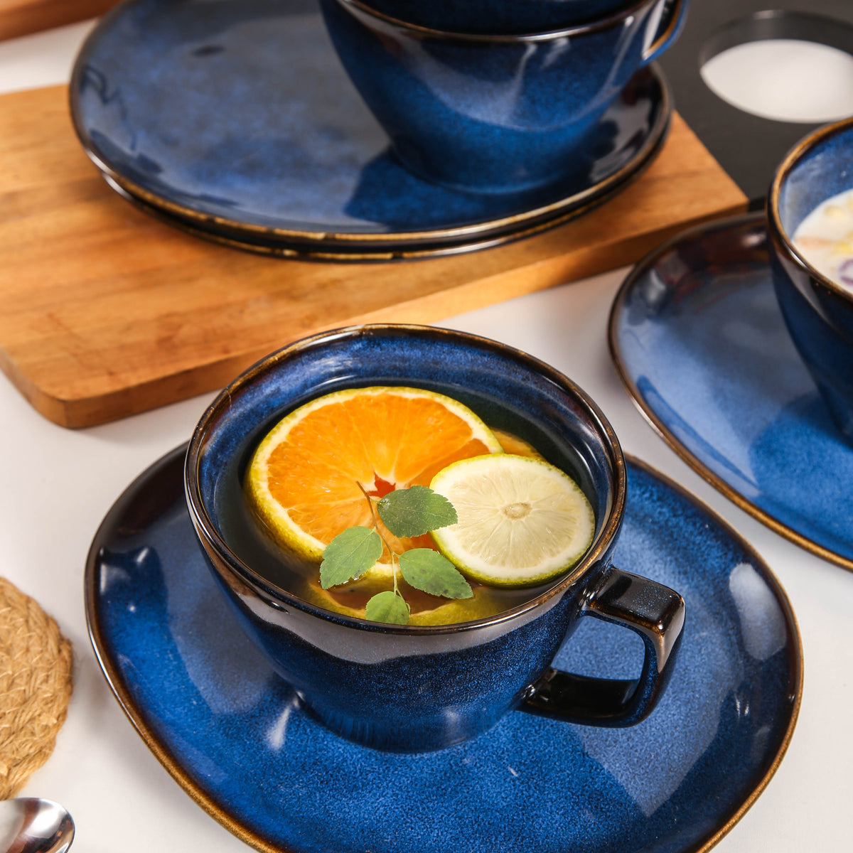 Ocean Blue Large Cup & Saucer Set