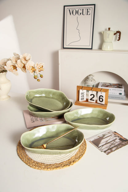 Royal Olive Organic Oval Plate Set