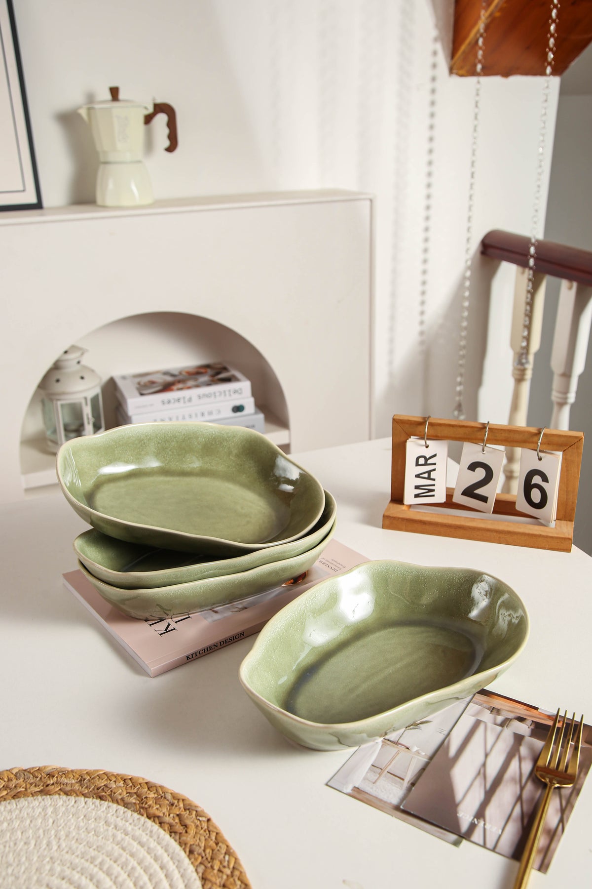 Royal Olive Organic Oval Plate Set