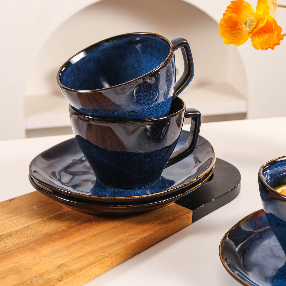 Ocean Blue Large Cup & Saucer Set