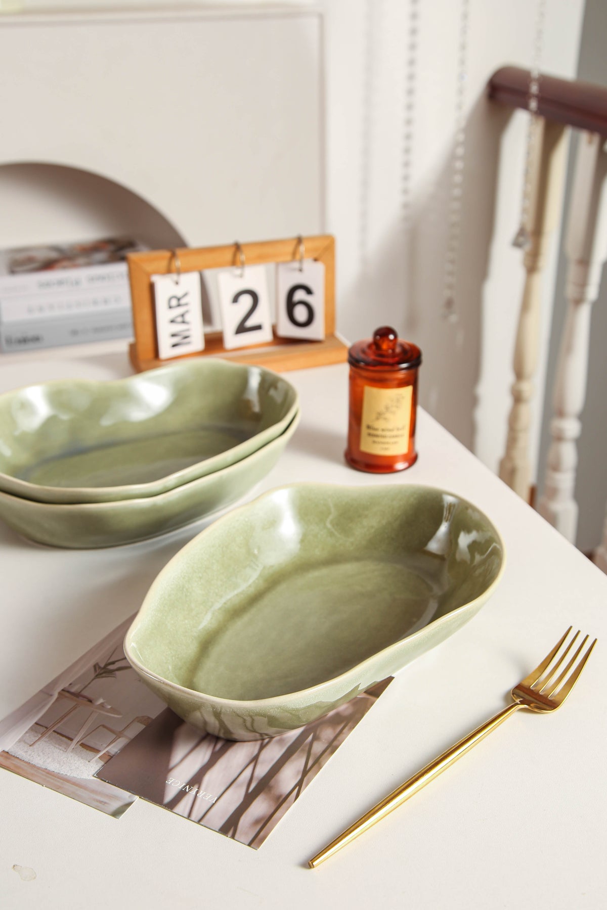 Royal Olive Organic Oval Plate Set